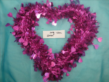 Tinsel Heart Decorations
