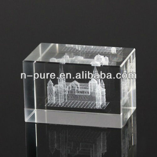 Attractive 3D Laser Etched Crystal for Business Gifts