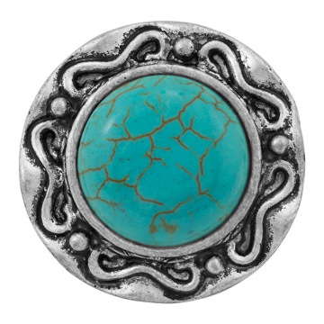 Women's Fashion Round Zircon Synthetic-Turquoise Ring