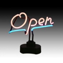 Open Neon Sculpture Light