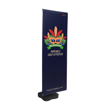 wind resistance filled water base x banner stand