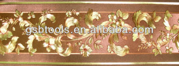 Golden Wallpaper Border PVC wallpaper