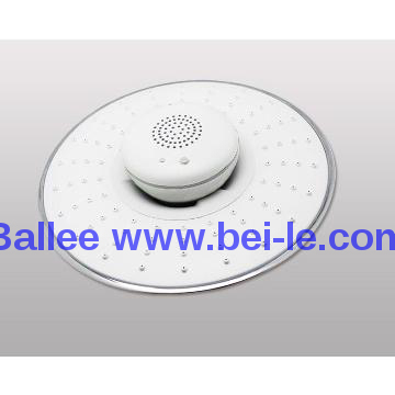 Bathroom Overhead Shower head Musical Blooth Rain Head round