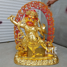Classical Design Gold Bronze Buddha Vajrapani Statue