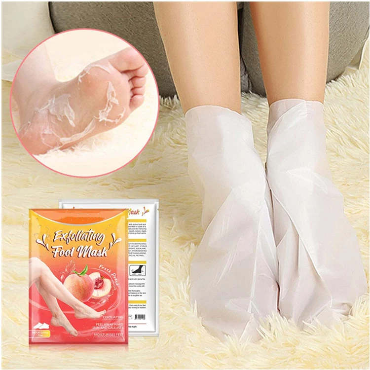 Factory Custom Foot Peel Mask 5 Pack for Cracked Heels, Dead Skin & Calluses