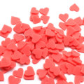 8mm Pure Red Peach Heart Slice Ultradunne Slime Vulmateriaal Decoratie Sieraden Maken Accessoire