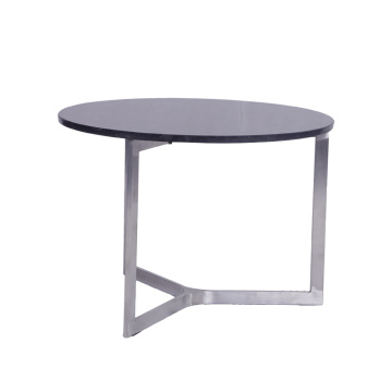 Modern Stainless Steel Round Marble Coffee Table