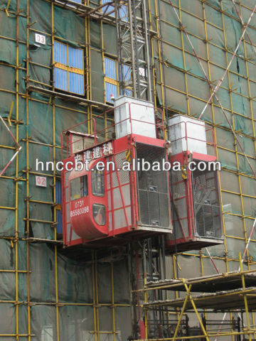 double cage construction hoist elevators