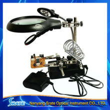 desktop Magnifier with led helping third hand soldering magnifier