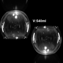 Large Size Fire Polished Flint Clear Tall Glass Candle Holders