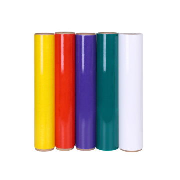 Coloured plastic soft stretch wrap film