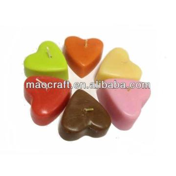 colorful heart shaped candle