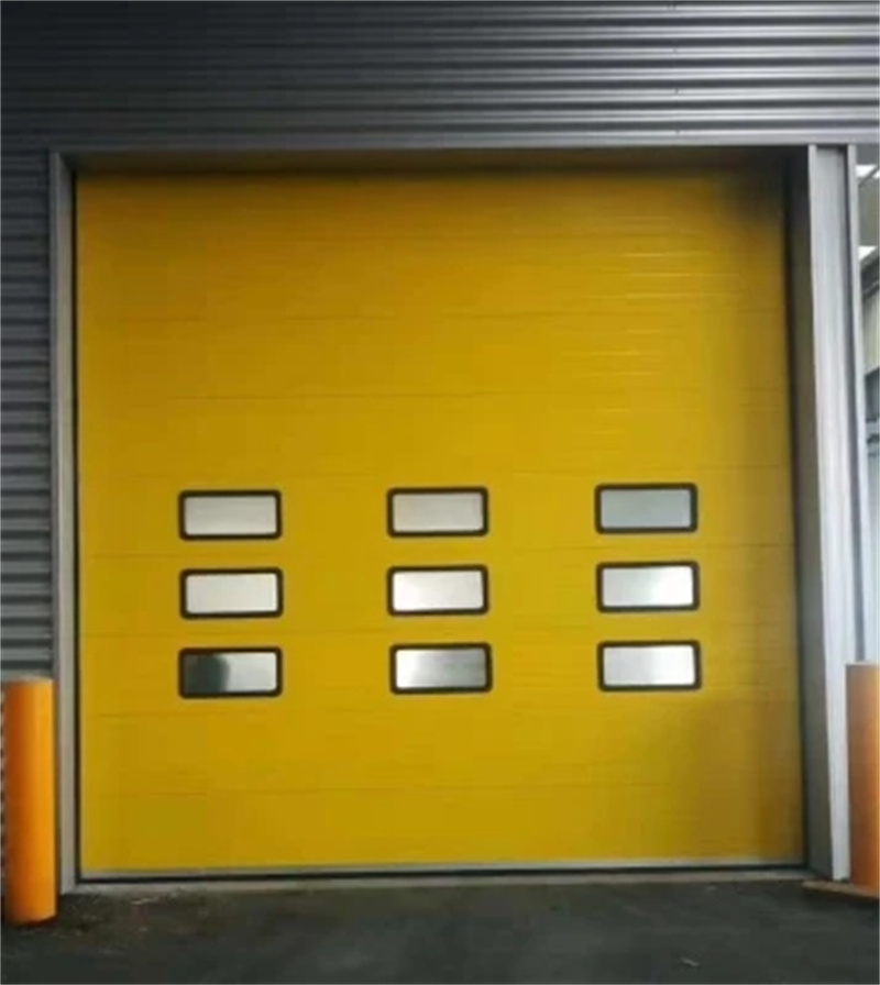 Aluminum tempered automatic sectional overhead garage door