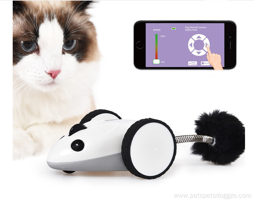 Electric mouse toy mobile phone control cat sports