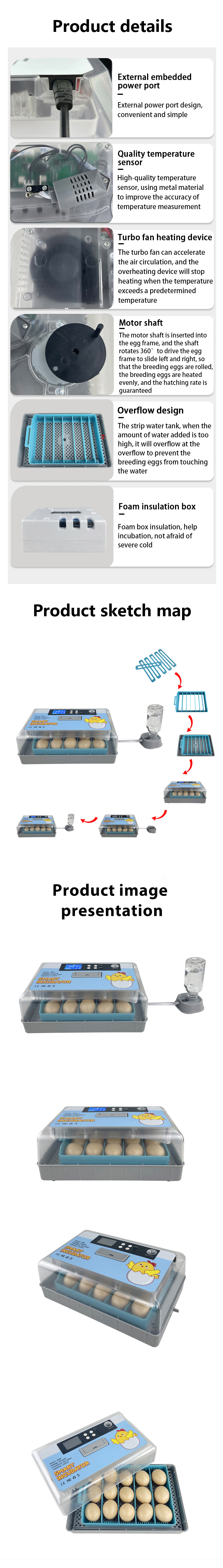 Fully Automatic 15 Capacity Egg Incubator Type Small Automatic Egg Incubator