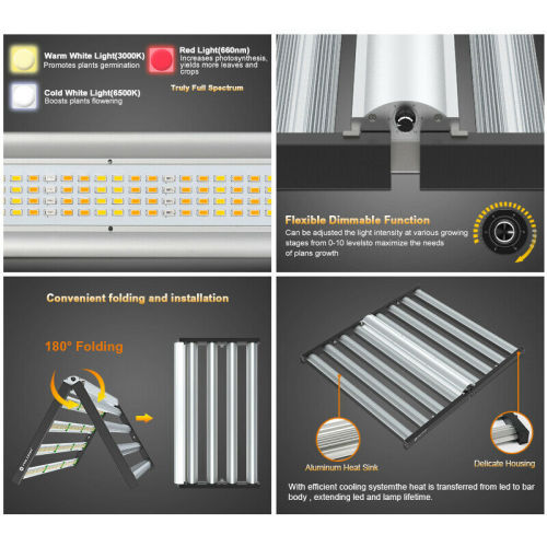 क्रिएटिविटी 1000W फोल्डेबल फुल स्पेक्ट्रम एलईडी ग्रो लाइट