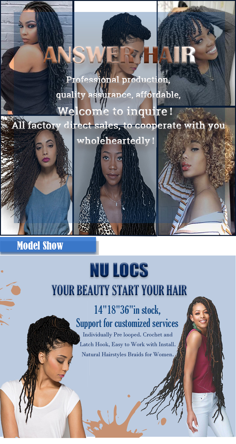 Wholesale Factory Price Crochet Hair New Locs Synthetic Crochet Braid Hair Soft Long Goddess Locs  Braids Hair Extension