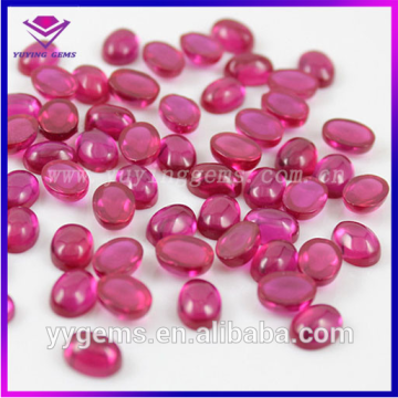 Wuzhou 5# Oval Gemstone Loose Ruby Cabochon Beads