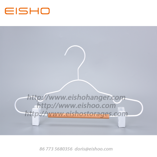 EISHO Kids Wood Metal Hanger With Clips