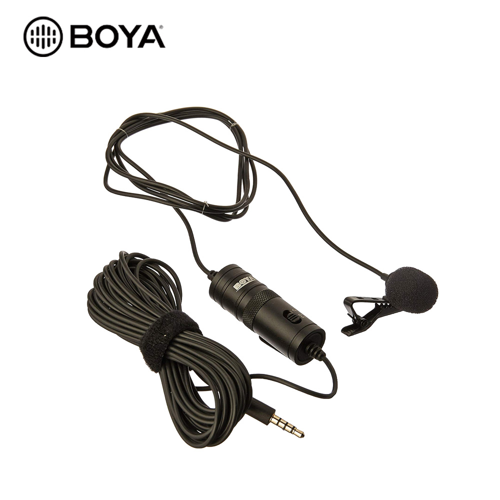 BOYA BY-M1 Mini Wired Lavalier Collar Tie Clip Mic Microphone for Iphone