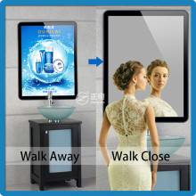 New idea advertising of restaurant magic mirror light box