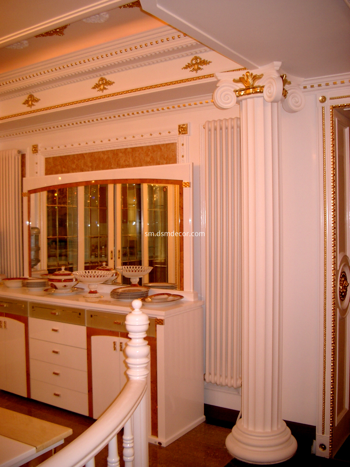 PU Fluted Columns decoration of dining room