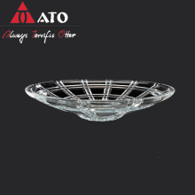 Machine made plate table glassware Square pattern plate