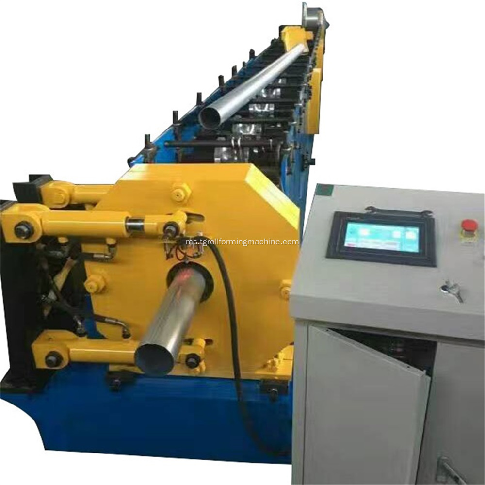 Gulung Tulang Hujan Downpipe Round Roll Forming Machine