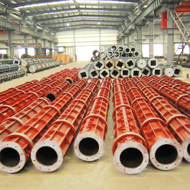 Pretensioned spun concrete pile making machine