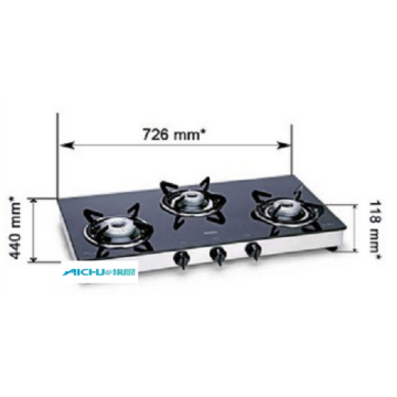 Toughened Black Glass Gas Stove Alloy Burners
