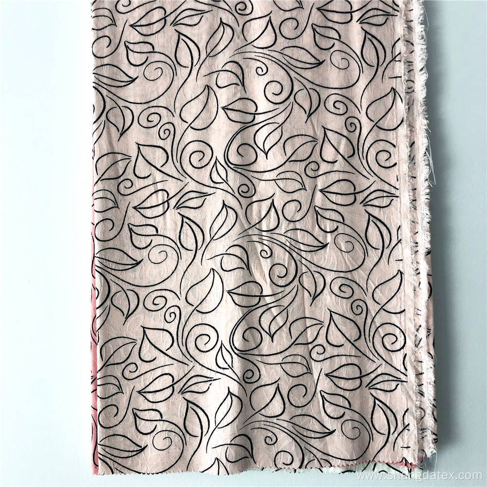 Rayon Jacquard Printed With Foil