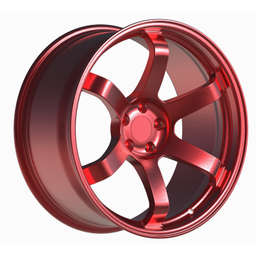 Custom Lightweight Brush Red Forged Alloy Wheels - TE37 Racing Car Wheels 18-22 Inch