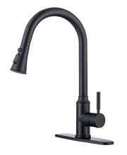 Matte Black Pull Out Sprayer Kitchen Mixer