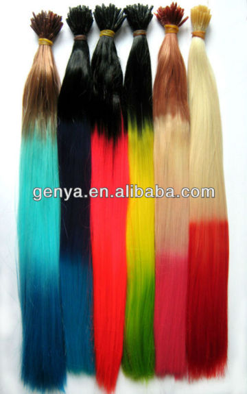 Multi colorful feather hair extension long thin grizzly feather hair extension