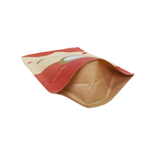 Nut seed bag kraft natural bag biodegradable with zipper