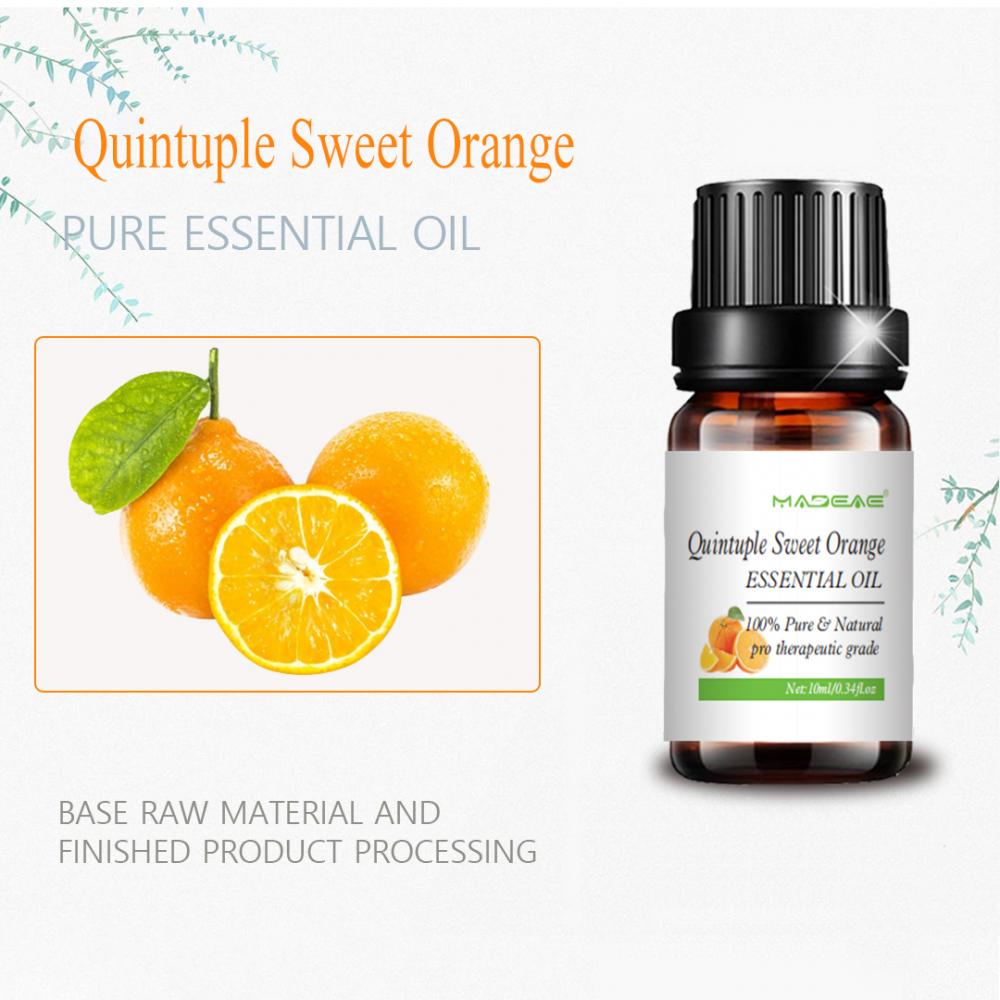 Czyszczenie rozpuszczalnego w wodzie kwintuple słodkiego pomarańczowego olejku eterycznego