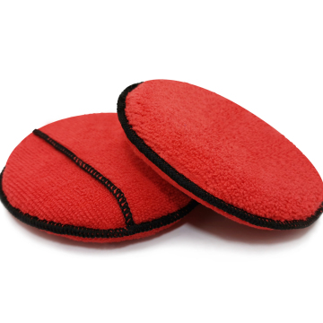 Round Shape Soft Microfiber Car Care Wax Applicator Sponge Pads