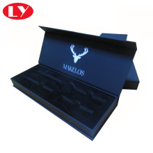 Magnet Close Luxury Black Watch Box με λογότυπο