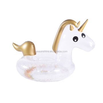 Glitter Inflatable Unicorn Inflatable Kolam Renang Float