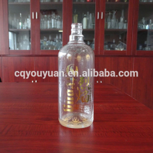 Transparent 750ML Flint Wine Bottle With Screw Cap Spirits Bottle Super Flint Glass