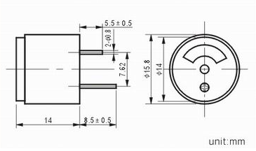 1614 piezo buzzer