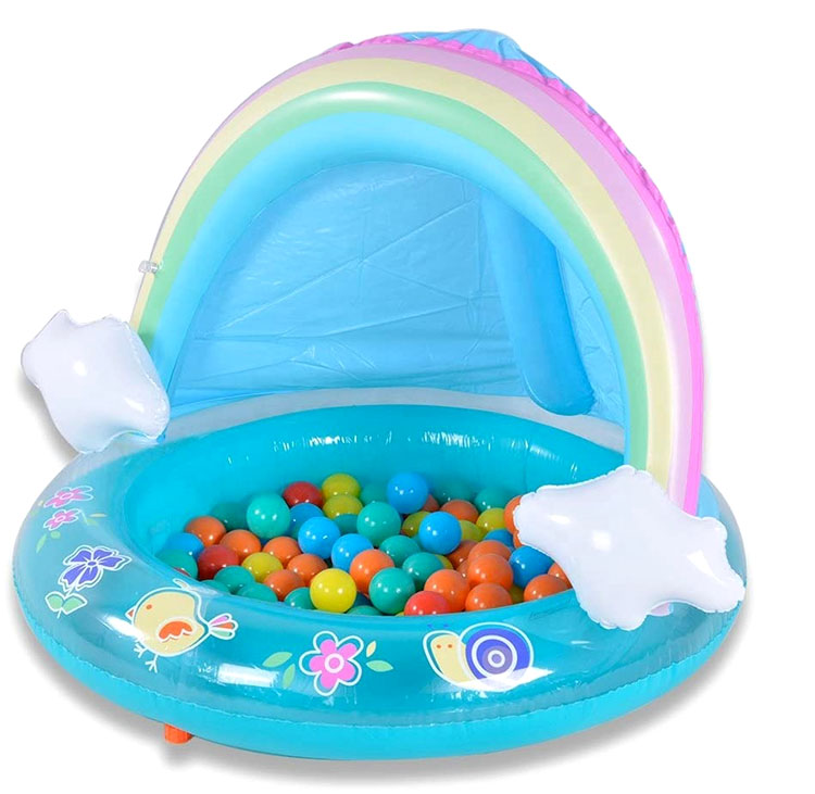 Rainbow Blow Up Kiddie Pool Forsable Mini Pool