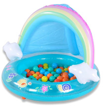 Rainbow Blow up Kiddie Pool Inflatable Mini Pool