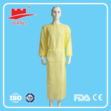 Hospital Disposable Yellow Nurse Gown