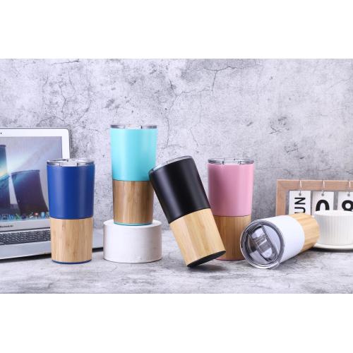 600ML Bamboo Stainless Steel Coffee Mug