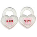 Lucky Clear Color Star Heart Lock Flatback Resin Cabochon Supply Decoration Girls Hair Bow Ornament Diy Art Craft