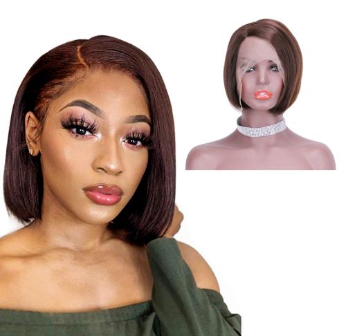 Wholesale Cheap Price Short Straight Bob Wigs Brazilian Human Hair Lace Front Wigs for Black Women13x4 Lace Front Wigs