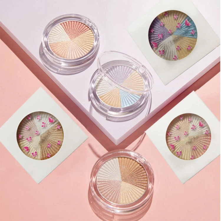 Wholesale OEM 5 Colors Shimmer Highlighter Palette Bronzer Face Cosmetics Highlighter Makeup