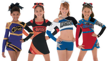 Eco-friendly Breathable Cheerleading Sportswear , Promotion Girls School Cheerleading Clothes