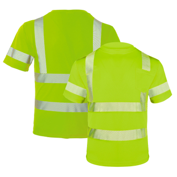 breathable safety reflective tape construction worker shirt